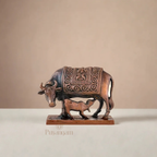 Antique Copper Gomatha with Calf Idol 1.25 Inch