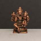 Antique Copper Hayagreeva Lakshmi Idol 2.75 Inch