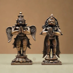 Antique Copper Garuda Hanuman Idol 2.5 Inch